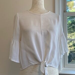 Altar'd State cropped ruffled sleeve top